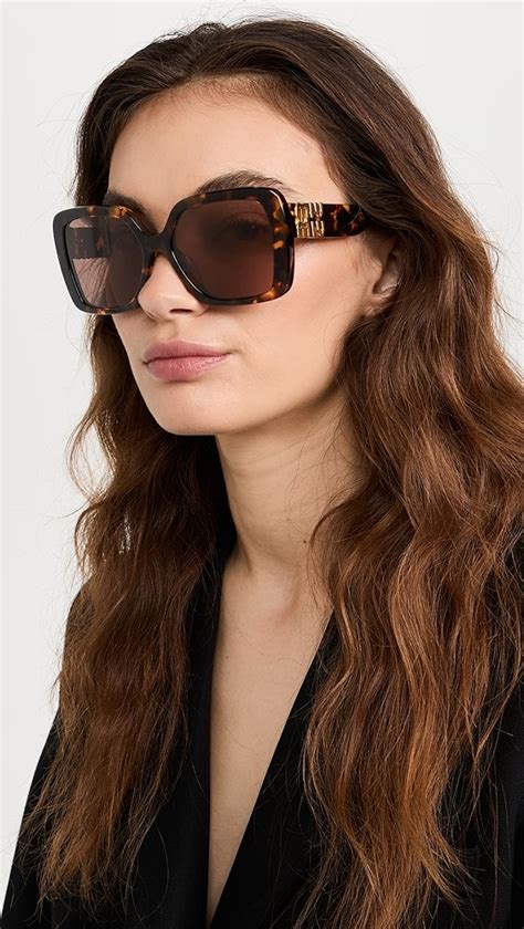 miu miu mu 10ys|Miu Miu Miu Miu MU 10YS Square Sunglasses.